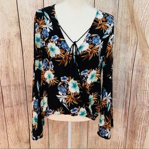 Women’s Addie Faux Wrap Floral Top